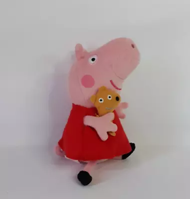 Peppa Pig With Teddy Bear Plush Soft Stuffed Toy TY 20cm • $5