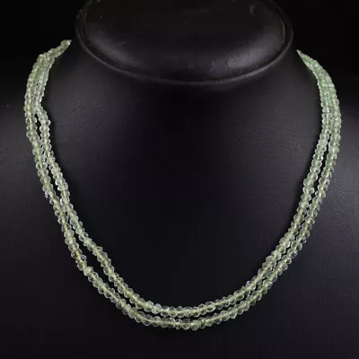 Round Shape 114Cts Natural 2 Strand Prasiolite Faceted Beaded Necklace SK 34E448 • $2.25