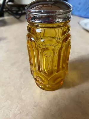 Vintage Amber Moon & Stars Salt Shaker • $8