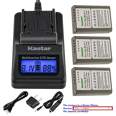 $21.99 • Buy Kastar Battery LCD Fast Charger For Olympus BLN-1 BLN1 Olympus OM-D E-M1 Camera