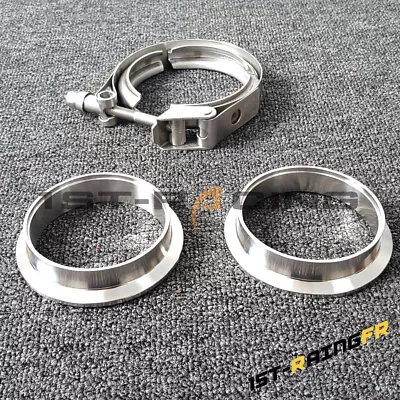 Stainless Steel 3.0  3 Inch Quickly Release Exhaust V-Band Clamp VBand Flange • $23.50