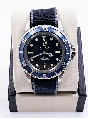 Vintage Rolex Submariner 5513 Black Matte Dial Stainless Steel 1969 • $12995