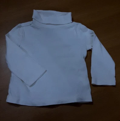 £4.50 • Buy Babies Unisex Cream Rolls Neck Top Cotton Aged 12-18 Months Gap New No Tags