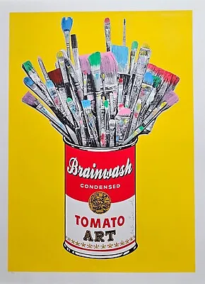 Mr Brainwash Tomato POP Art Yellow In A Can Hand-Finished Signed Thierry Guetta • $2580