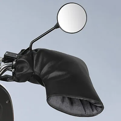 Motorbike Grip Handlebar Gloves Winter Handlebar Mittens Cover Leather Windproof • $28.25