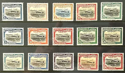 MOZAMBIQUE COMPANY Sc#C1-C15 1935 Airplane Over Beeira MINT NH OG VF/XF (17-300) • $20