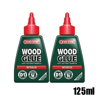 2 X EVO-STIK Wood Glue Interior 125ml Fast Setting Adhesive • $19.34