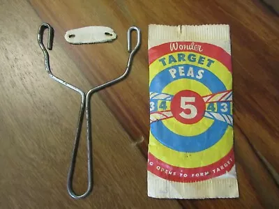 M669 Vintage Slingshot And Target Peas Metal Japan 50s Rare Collectible • $25.99