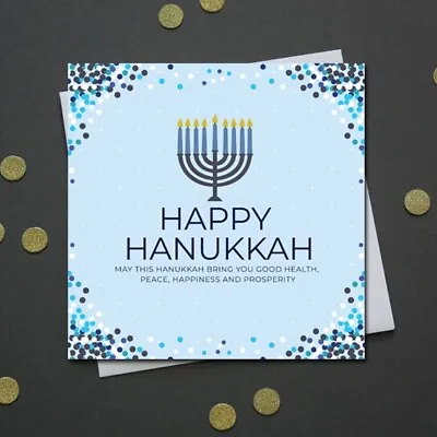 Happy Hanukkah | Candles And Scatter Spots | Made In The Uk • £4.25