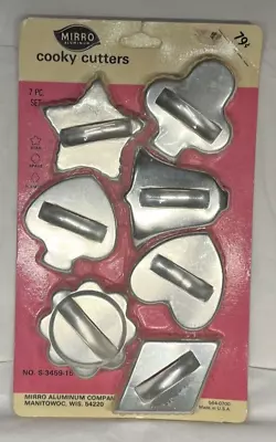 Vintage Mirro Set Of 7 Aluminum Cookie Cooky Cutter/ Mirro Decorator Set New • $11.77