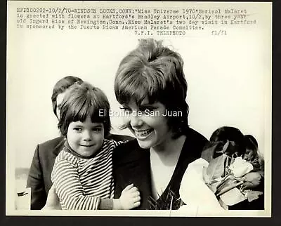 Vtg Press Photo / Marisol Malaret / Miss Universe 1970 / Puerto Rico #2 • $29.95