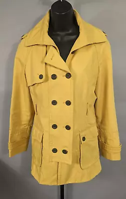 Karen Millen 100% Cotton Jacket Coat Mustard Yellow US Size 8 England • $28.33