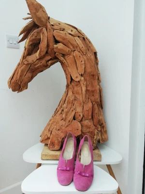 £25 • Buy Hotter Comfort Antoinette Magenta Suede Mid Heel Women Shoe Size UK 6.5 FAB