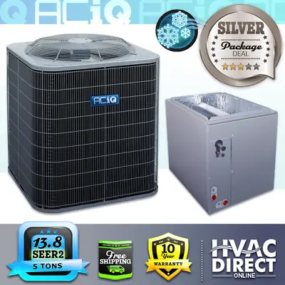 5 Ton 13.8 SEER2 ACiQ Central Split AC Air Conditioner Condenser & A Coil • $3325