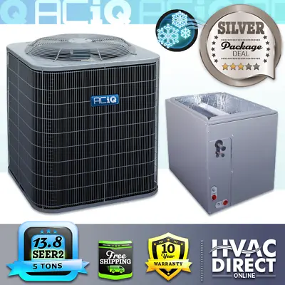 ACiQ 5 Ton 13.8 SEER2 Central Ducted Air Conditioner & Coil AC System - 24.5  • $3158.75