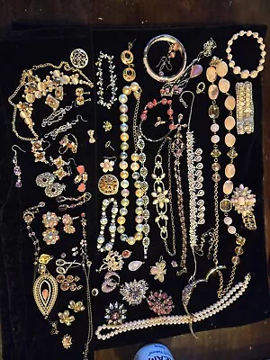 Pink Jewelry Lot Vintage And Costume • $20.50