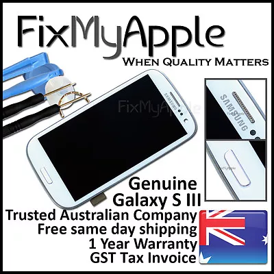 Samsung Galaxy S III S3 3G I9300 White LCD Touch Screen Digitizer Frame Assembly • $41.80