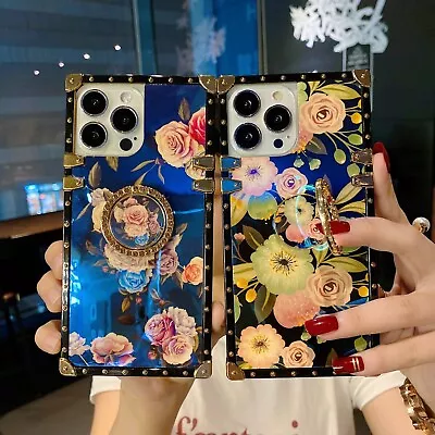 $9.86 • Buy For OPPO Xiaomi Google LG MOTO Giltter 360° Stand Square Soft Phone Case Cover
