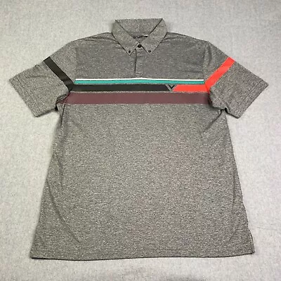 Callaway Polo Shirt Adult XL Gray Performance Golf Lightweight Stretch Mens • $19.89