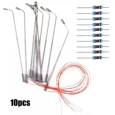 £6.50 • Buy 10 Modern Warm White LEDs Street Light Lamp Model Train HO OO Gauge Railway