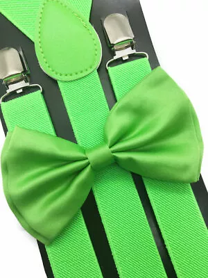 50 Colors Suspender And Bow Tie Set Adults Wedding Formal Men Women (USA) • $9.99