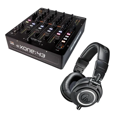 $1099 • Buy Allen & Heath Xone:43 DJ Mixer Bundle With Audio-Technica ATH-M50x Headphones