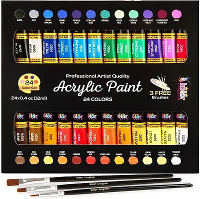 24 Colors Airbrush Paint DIY Acrylic Paint Set For Hobby Model Painting Artists. • $16.95