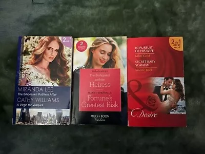 3 X MILLS & BOON 2 IN 1 COLLECTION MODERN DESIRE AND TRUE LOVE • £1.75