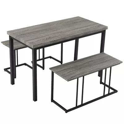Dining Table Set For 4 Kitchen Table With 2 Stools And A Bench 4 Piece Kitchen • £149.99