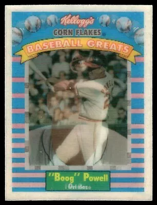1991 Kellogg's Corn Flakes Baseball Greats Baseball Card Boog Powell Orio #13 • $1.99
