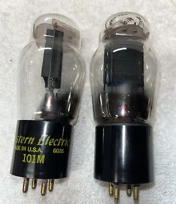Pair Western Electric 101M Vacuum Tubes TV7 Tested Strong And NOS • $250
