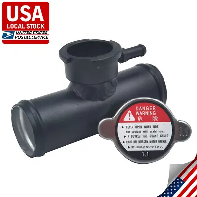 1-1/2'' 38mm Aluminum Coolant Radiator In-Line Hose Filler Neck And 1.1bar Cap • $17.50