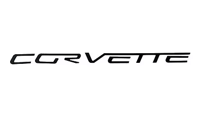 1x 2005-2013 Corvette C6 Bumper Letters Emblem Badge Matte Black • $50.99