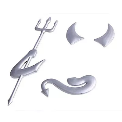 3D Devil Demon Fork Logo Car Accessories Rear Body Emblem Badge Sticker Decal • $6.25