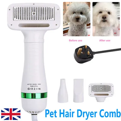 £13.89 • Buy Pet Dog Hair Dryer Comb Upgraded 2-In-1 Pet Cat Grooming Hair Dryer Adjustable