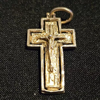 Vintage Sterling Silver Crucifix Pendant 1 Inch • $15