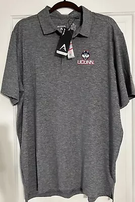 BRAND NEW UConn Huskies Antigua Men's XL Grey Polo Shirt Logo Gray • $27.50