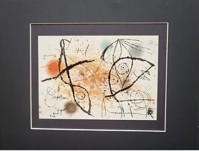 Joan Miro  Le Courtisan Grotesque IX  Matted Offset Lithograph Limited Ed. 1991 • $39