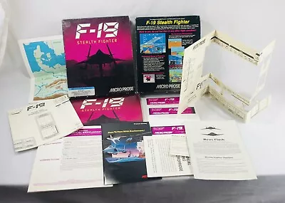 F-19 Stealth Fighter Floppy Disc Game Big Box W/ Manuals & Inserts 1988 • $11.99
