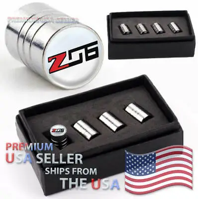 Chevrolet Z06 Logo Valve Stem Caps Chrome Tire Kit Corvette Wheels Chevy Car USA • $45.97