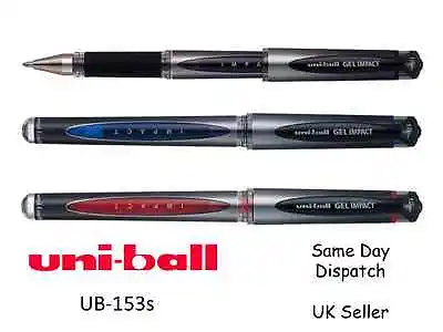 UNI-BALL UM-153S Gel Impact 1.0mm Rollerball Pen - BLACK  BLUE  RED  GREEN  • £24.99