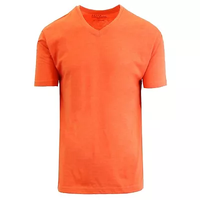 $7.69 • Buy Mens V Neck T-Shirt Heathered S/S Fitted Premium Quality Undershirt Gym NWT