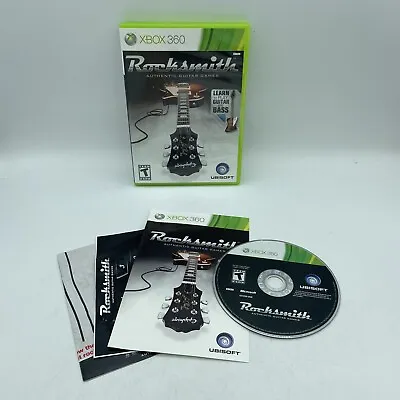 Rocksmith Authentic Guitar 2014 XBOX 360  CIB Game W Manual And Stickers TESTED • $12.99