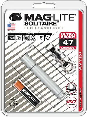 NEW Maglite LED Solitaire Silver 1 Cell AAA Flashlight SJ3A106 • $22.56