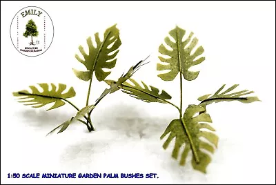 Miniature Garden Dioramas Palm Bushes Set Model 1/50 Scale.  Emg-054 • $6