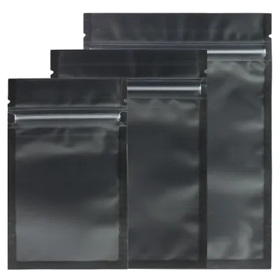 Black Poly Plastic Heat Seal Bags Food Safe Storage Bags For Freeze-Dried Candy • $9.99