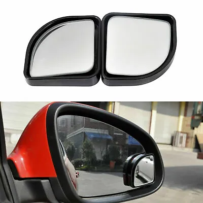 $8.99 • Buy 2x Blind Spot Fan-shaped Auxiliary Convex Rear View Adjustable Angle Mirrors