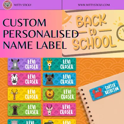 Back To School - Exclusive Personalised Kids Vinyl Name Labels • $12.10