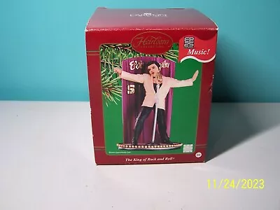 ELVIS The King Of Rock And Roll Carlton Heirloom Musical Ornament 2002 Christmas • $14.95