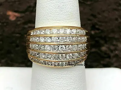 2.50CT Lab Created Round Cut Diamond Wedding Band Ring 14K Yellow Gold Plated • $114